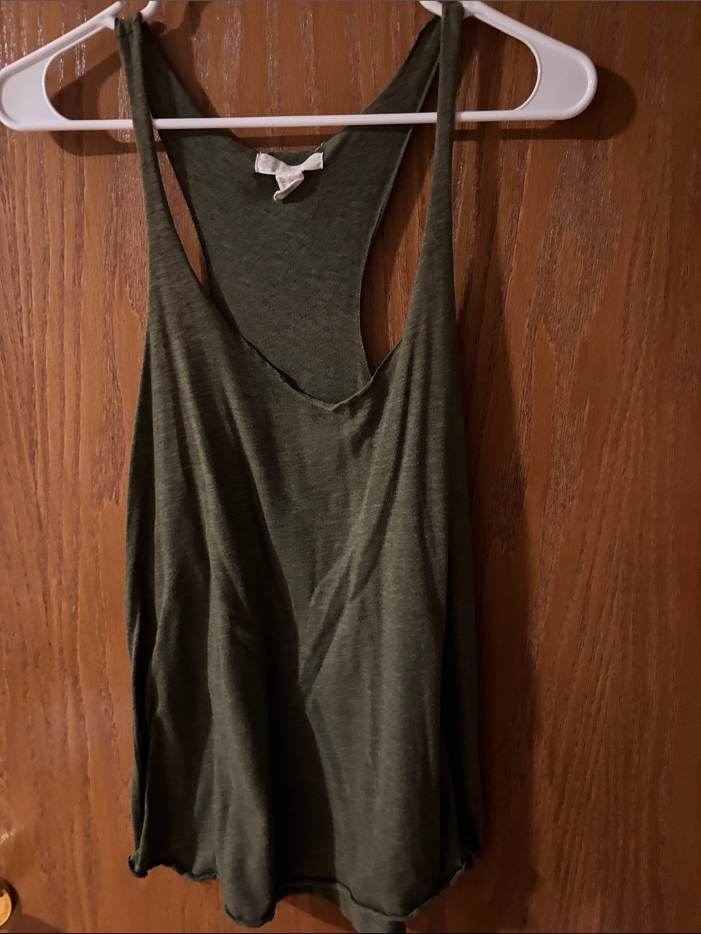 Forever 21 Olive Racerback Tank Top